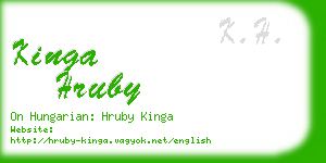 kinga hruby business card